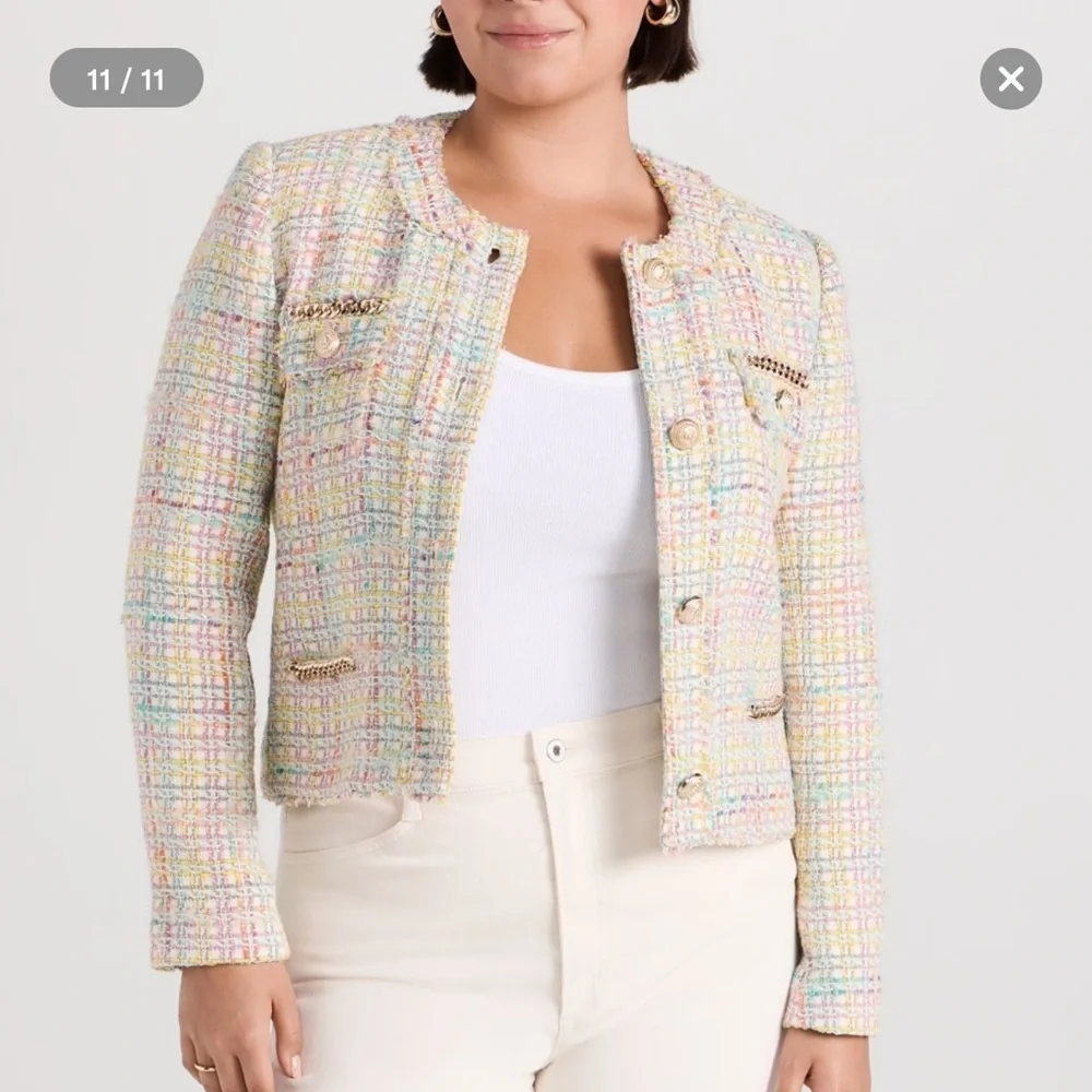 Generation Love Pastel Tweed Blazer-M - Picture 5 of 14